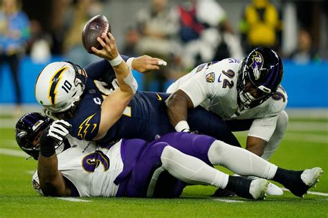 Justin Madubuike, the Ravens’ sack leader, is in concussion protocol after exiting win vs. Chargers